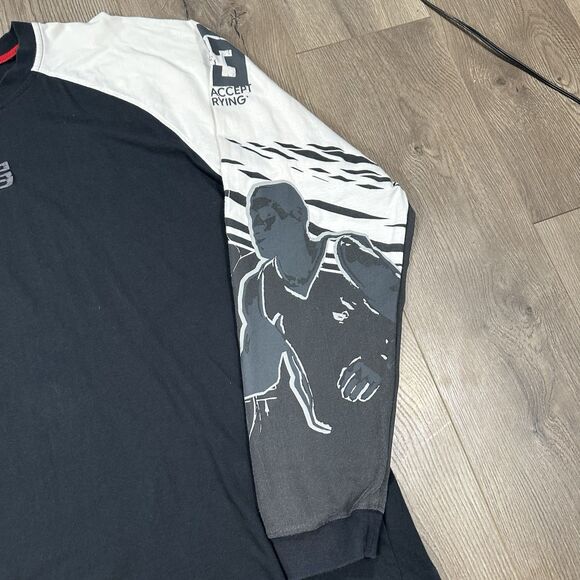 Vtg Y2k Nike Mens Long Sleeve Shirt Lebron James I Can't Accept Not Trying Large - Picture 2 of 9